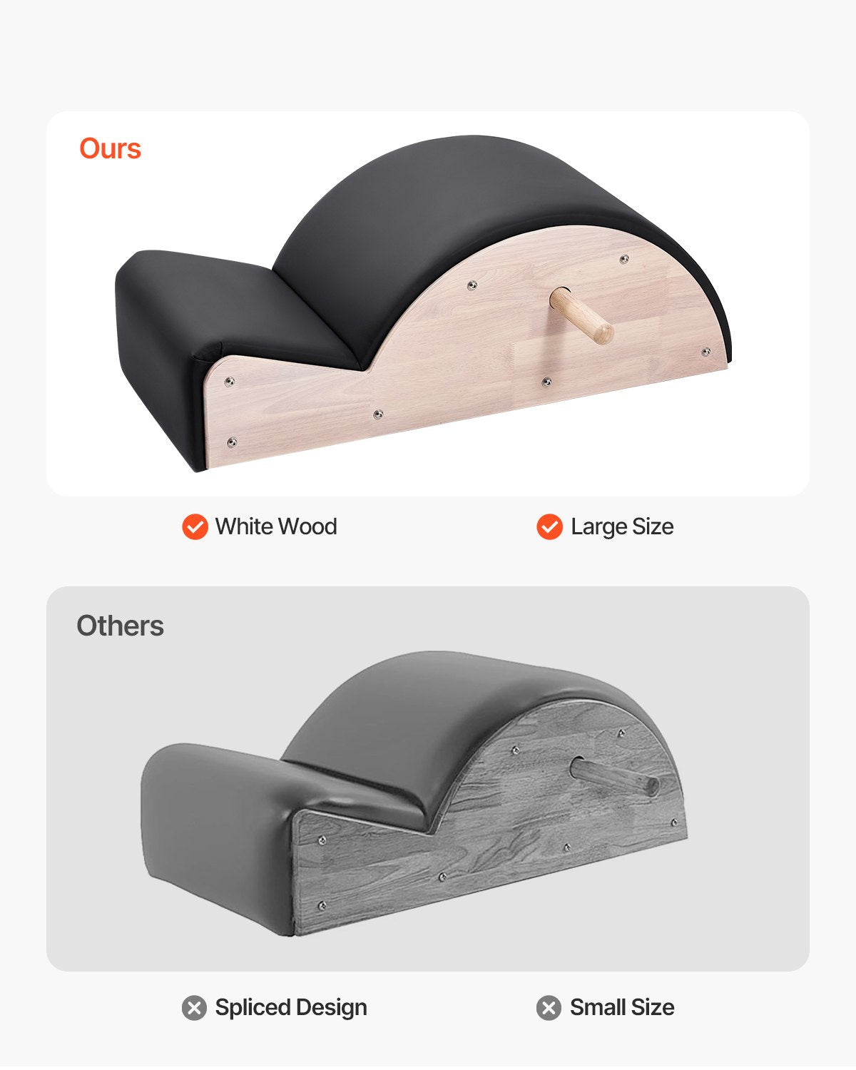 VEVOR Pilates Spine Corrector, Home Gym Yoga Pilates Accessory, Rubber Wood Fitness Training Tool,-$130