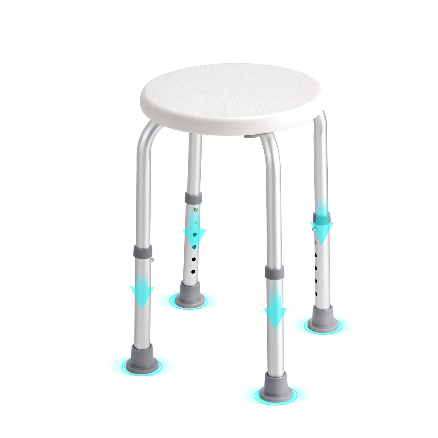 VEVOR Adjustable Height Shower Chair, Non-Slip Shower Bench Seat, 300 lbs Capacity,-$25