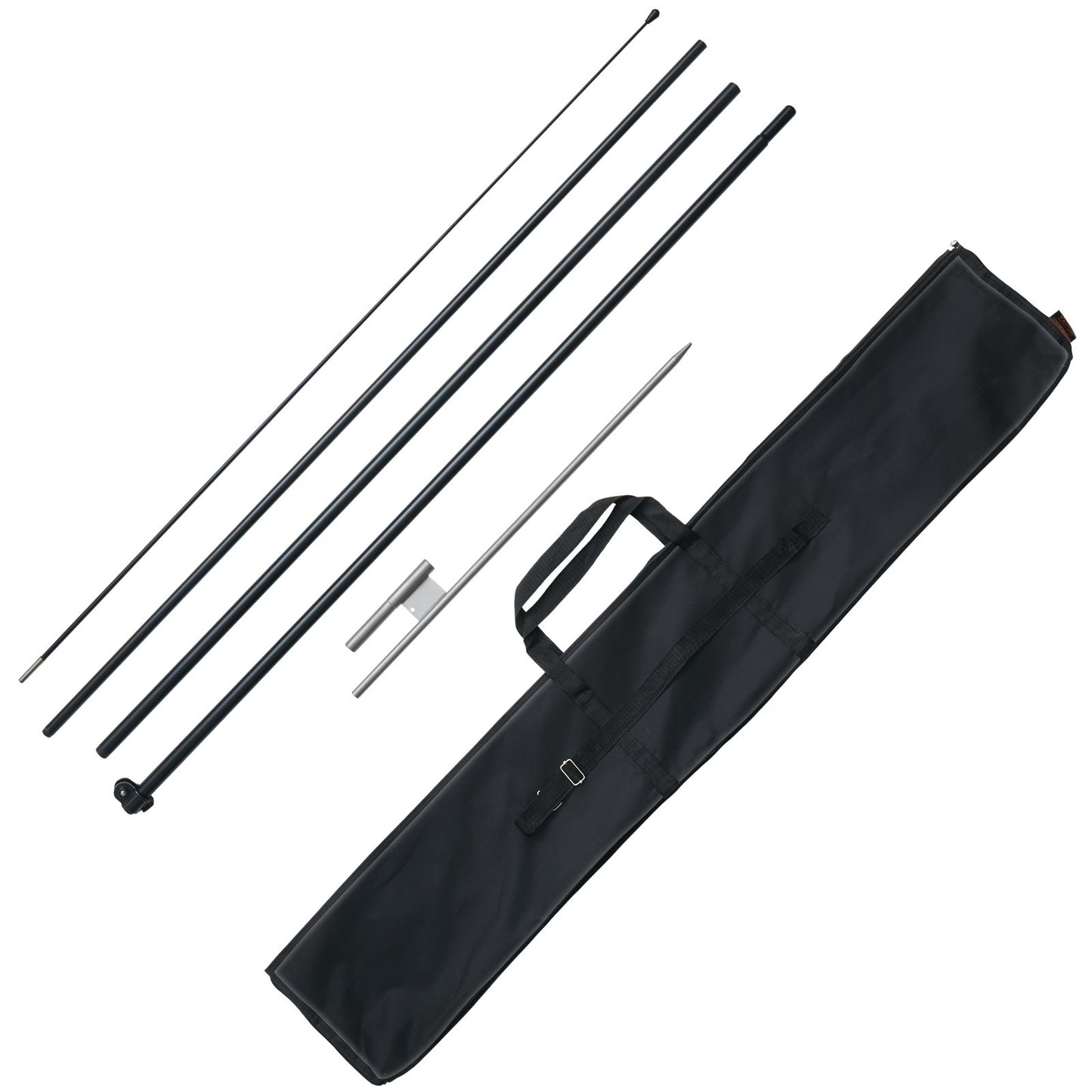 VEVOR Feather Flag Pole Kit, Swooper Flag Pole Set 16.3 ft, Sign Flag Poles(Flag Not Included),-$35
