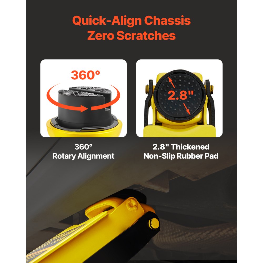 VEVOR Floor Jack, 2.5 Ton Low Profile Floor Jack, Heavy-duty Steel Racing Floor Jack With Single,-$80