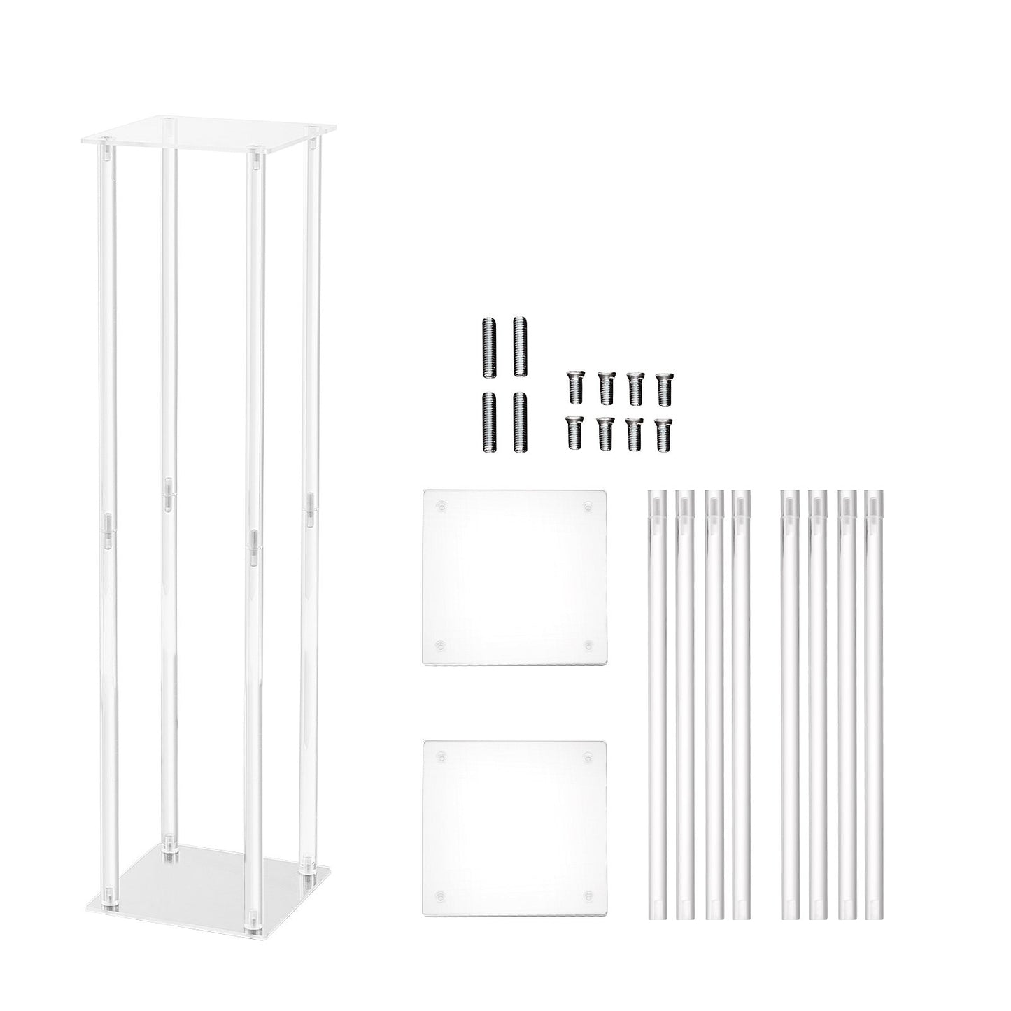 VEVOR 10PCS 23.6inch/60cm High Wedding Flower Stand, With Acrylic Laminate,Acrylic Vase Column,-$95