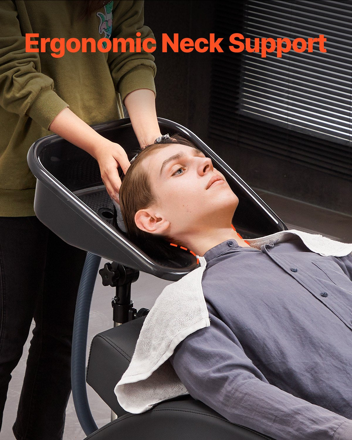 VEVOR Portable Shampoo Bowl, Shampoo Sink for Washing Hair with Adjustable Height and Angle,-$45