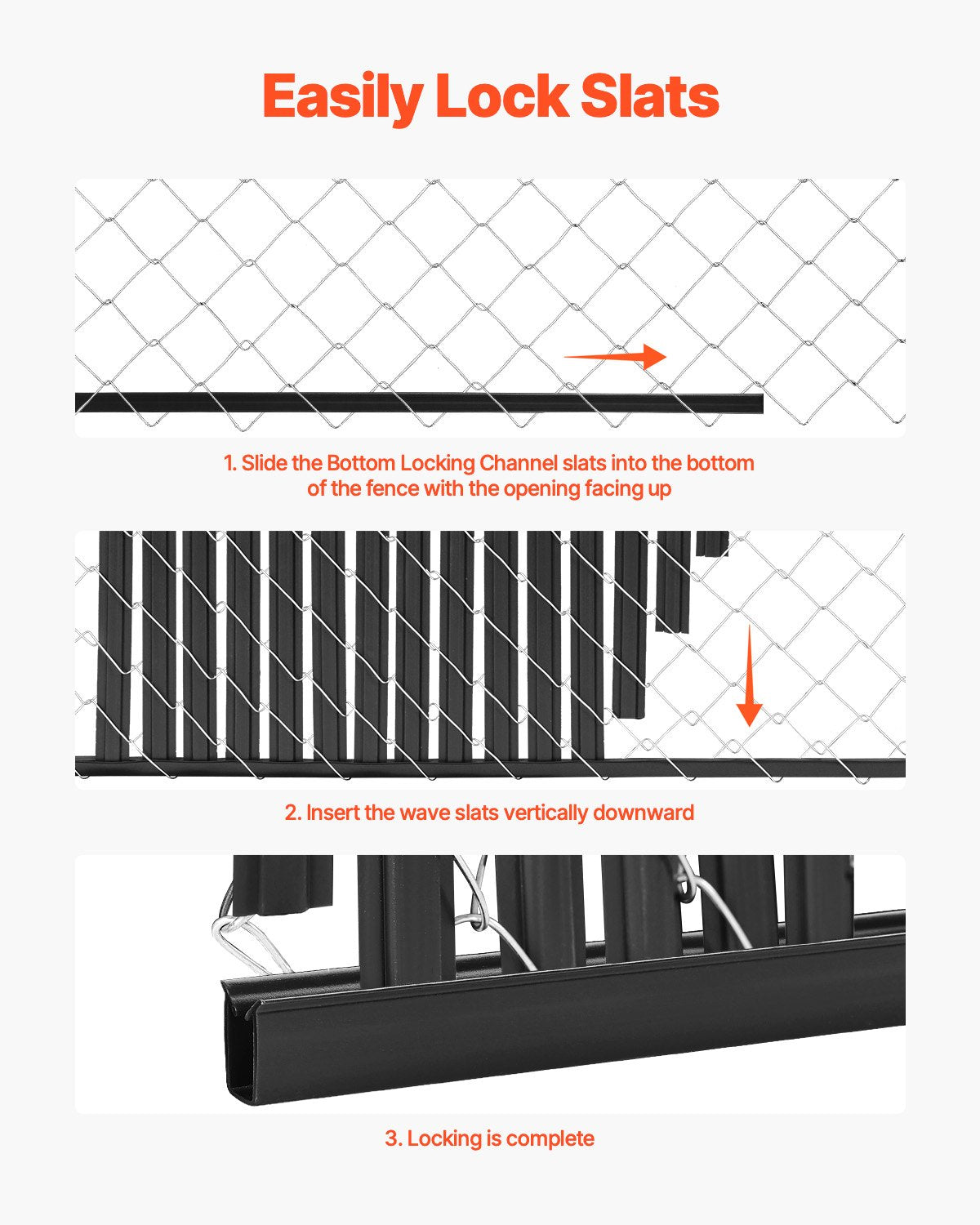 VEVOR Bottom Locking Privacy Slats, Double-Wall Vertical Bottom-Locking Slats with Wings,-$75