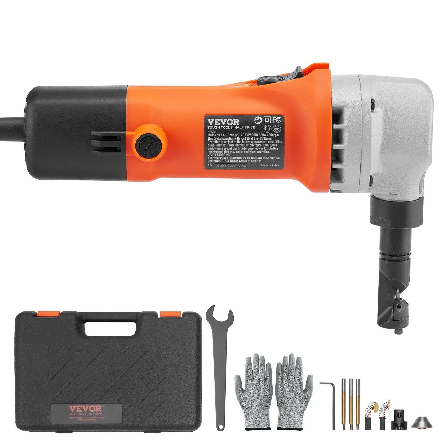 VEVOR Sheet Metal Nibbler, 550W Powerful 2200 RPM High Speed, 360 Degree Rotation Electric,-$95