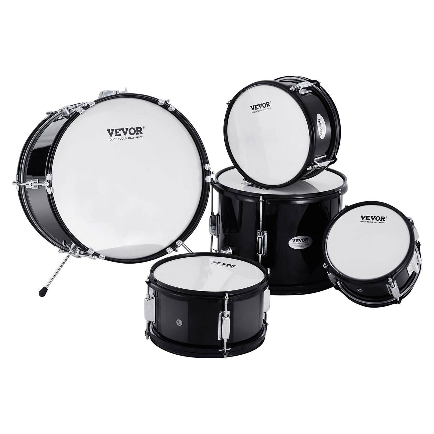 VEVOR Kids Drum Set, 5-Piece, 16 in Beginner Full Drum Set with Bass Toms Snare Floor Drum Adjustable,-$160