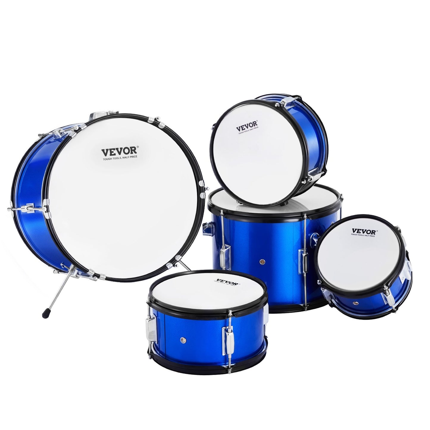 VEVOR Kids Drum Set, 5-Piece, 16 in Beginner Full Drum Set with Bass Toms Snare Floor Drum,-$130