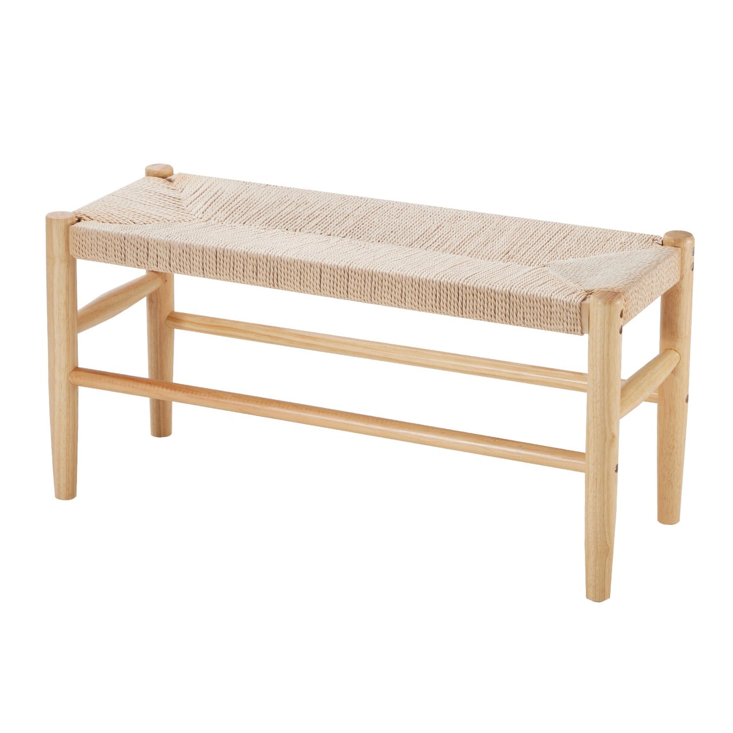 VEVOR Rattan Bench, 31.5" Wooden Rattan Bench, Entrywway Bench with Oak Wood Legs,-$80