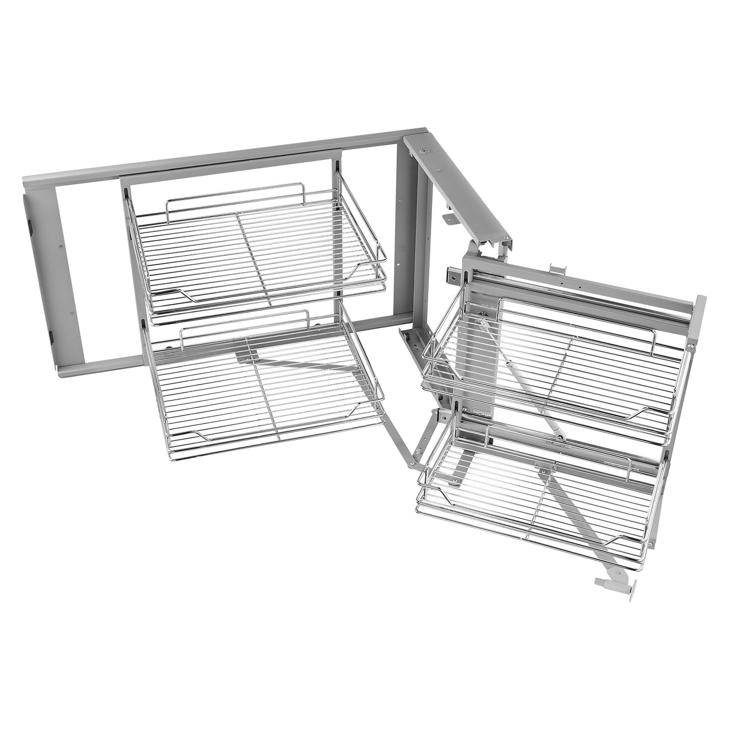 VEVOR 18"W Opening Blind Corner Pull Out Organizer, 2 Tier 4 Shelf Kitchen Cabinet Organizer,-$180