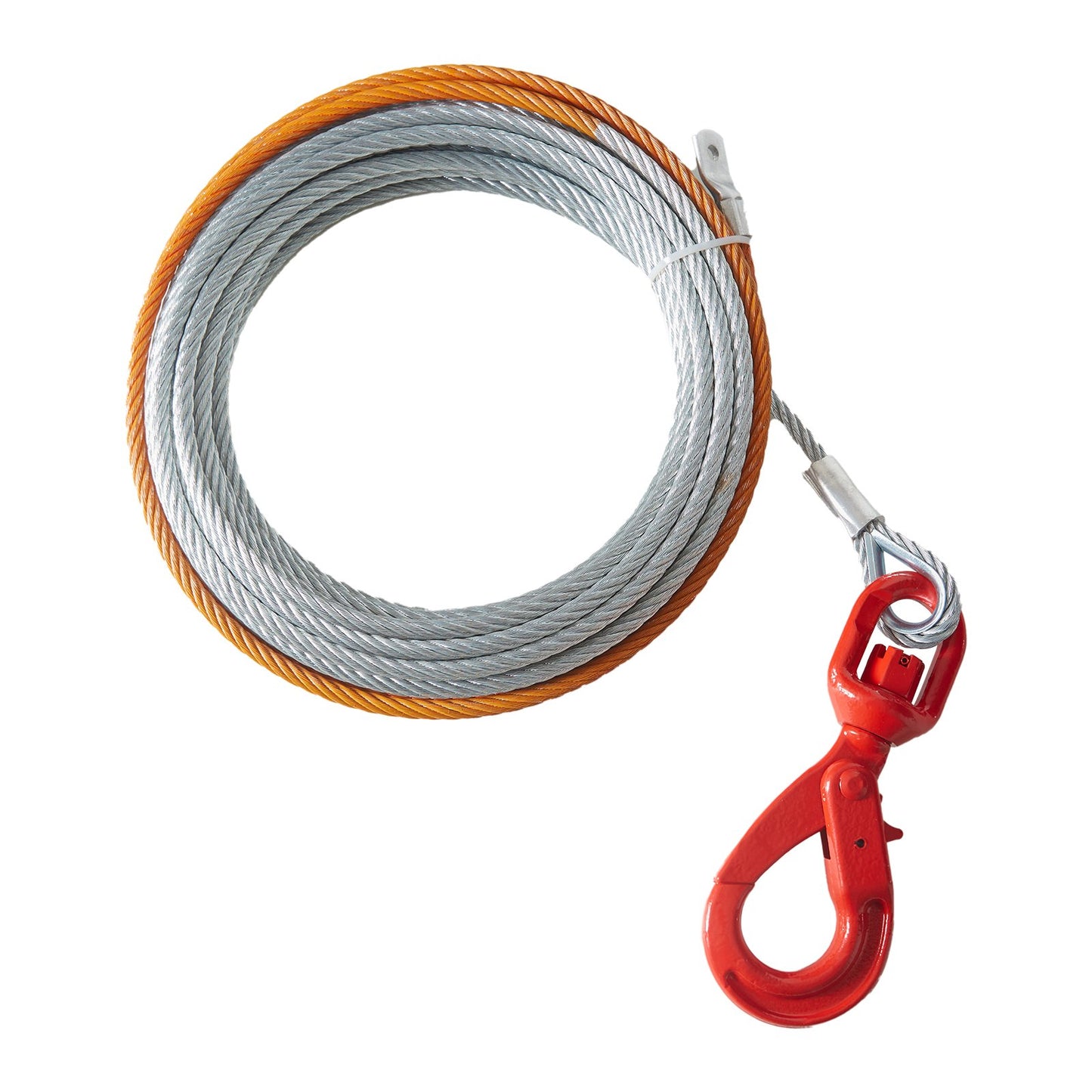 VEVOR Galvanized Steel Winch Cable, 3/8 Inch x 50 Feet 15,200 lbs Breaking Strength, Wire Winch Rope,-$60