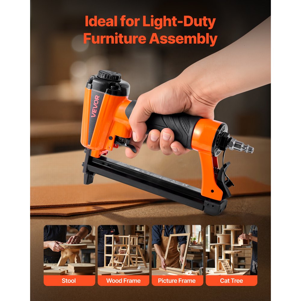 VEVOR Pneumatic Staple Gun, 21 Gauge Pneumatic Upholstery Stapler for 80 Series 1/2-inch,-$20