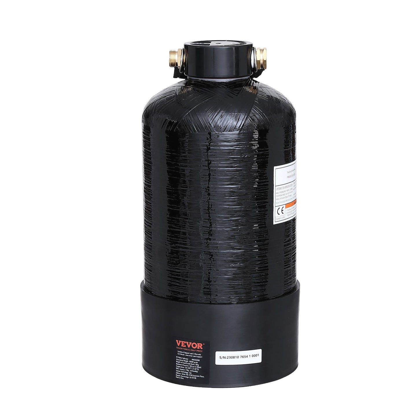 VEVOR RV Water Softener, 16,000 Grain Portable Water Softener, with 3/4" Brass Fittings and 42" Hose,-$125