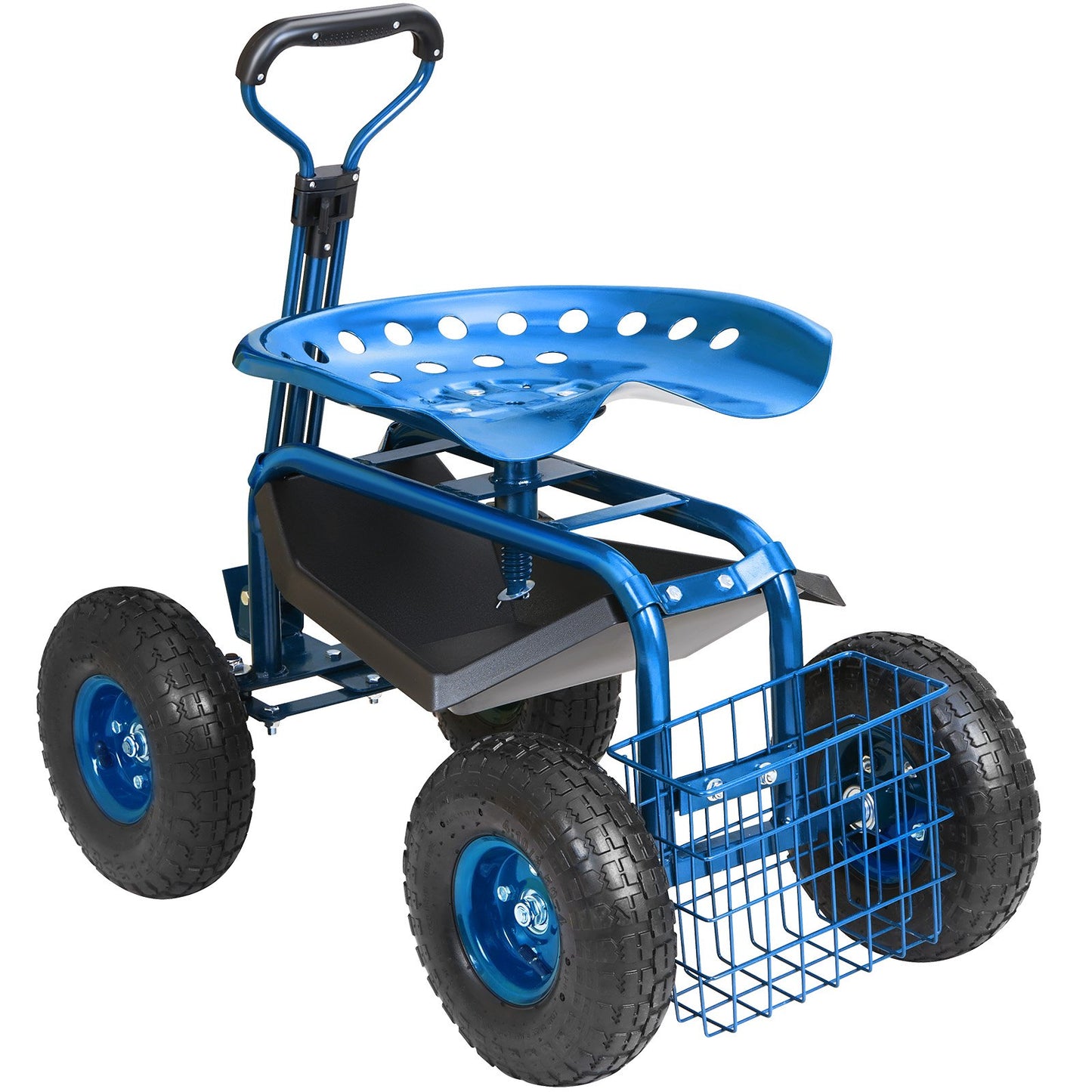 VEVOR Garden Cart Rolling Workseat with Wheels, Gardening Stool for Planting, 360 Degree Swivel Seat,-$70