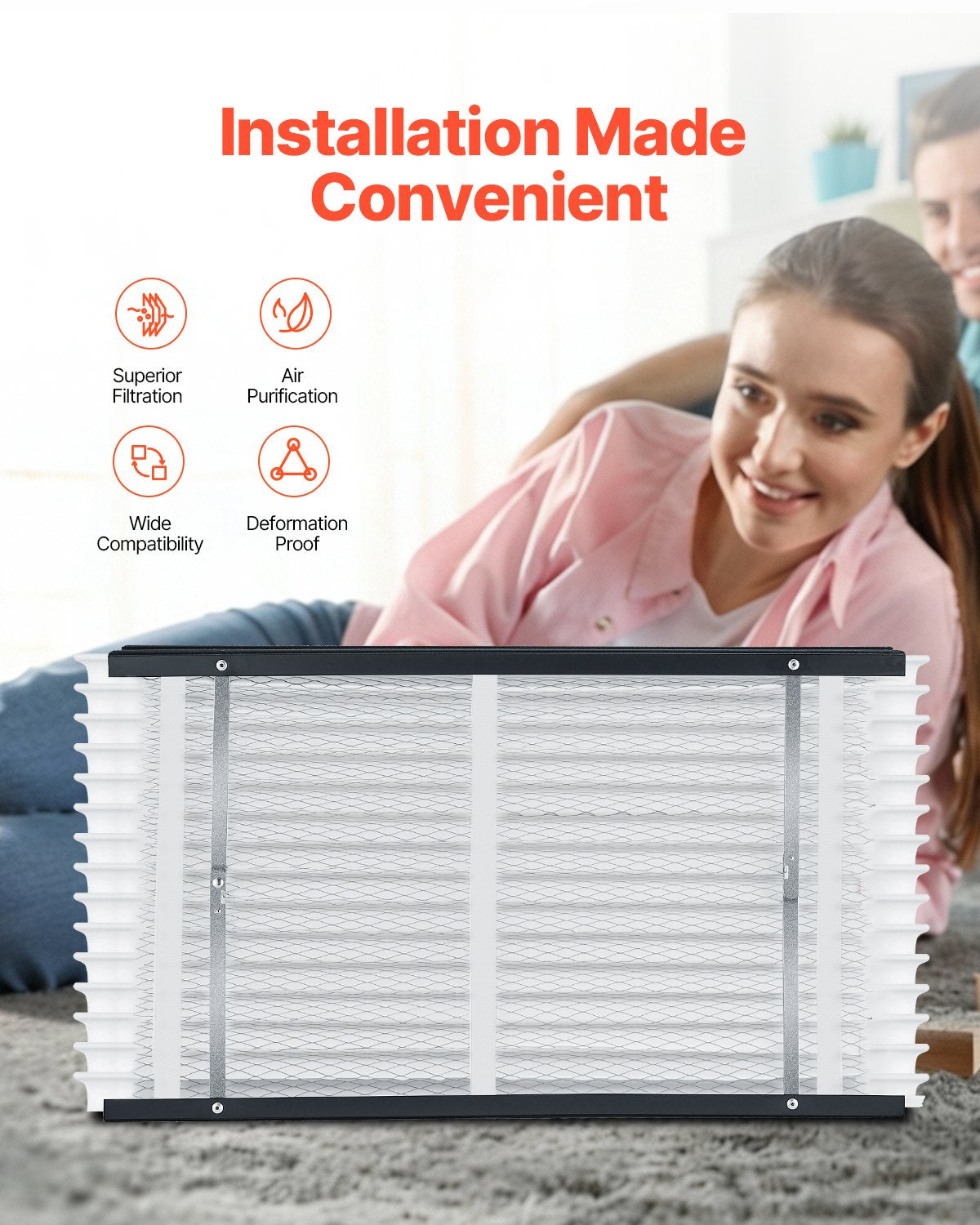 VEVOR 16 x 28 x 4 Furnace Filter, MERV 11 HVAC Ac Filters,12-Month Electrostatic Pleated Air, 2-Pack,-$50
