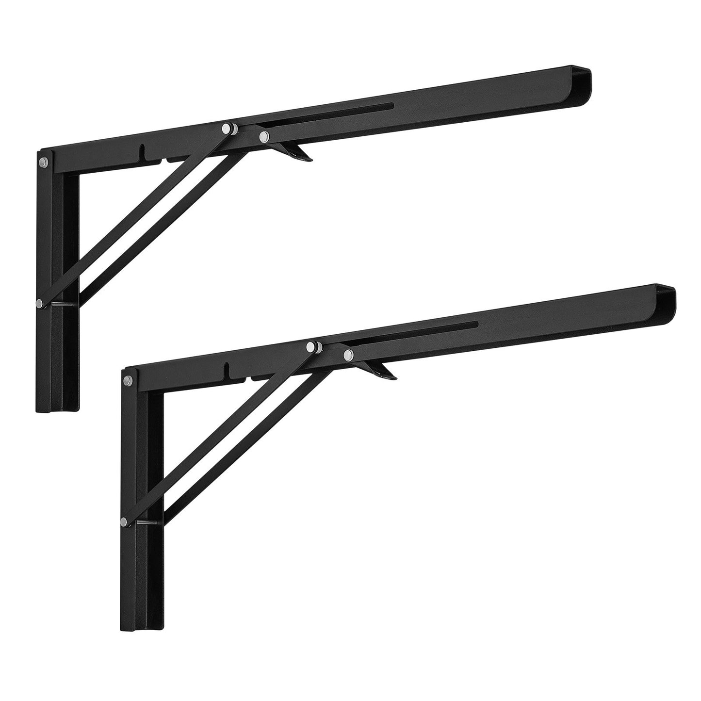 VEVOR Shelf Bracket Foldable, 24” L 2 Pcs , Heavy Duty Floating Shelf Brackets, Brackets for Shelves,-$18