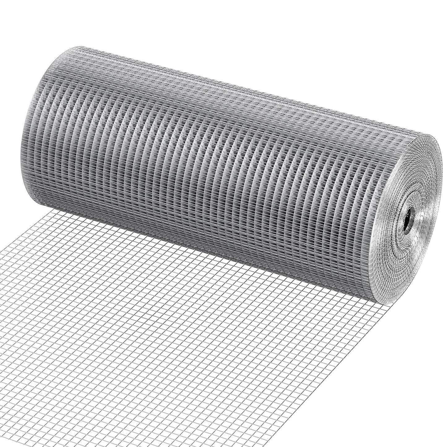 VEVOR Hardware Cloth, 1/2 inch 24in x 100 ft 19 Gauge, Hot Dipped Galvanized Wire Mesh Roll,-$60