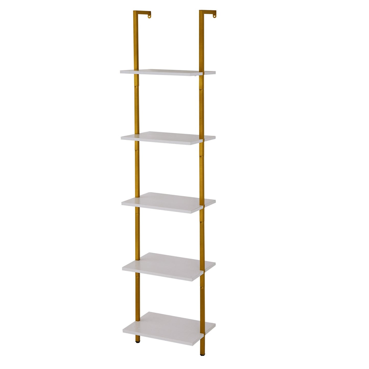 VEVOR Ladder Shelf, 5-Tier Bookshelf 15.6x11.8in, Open Wall-Mounted Ladder Shelf with Metal Frame,-$40