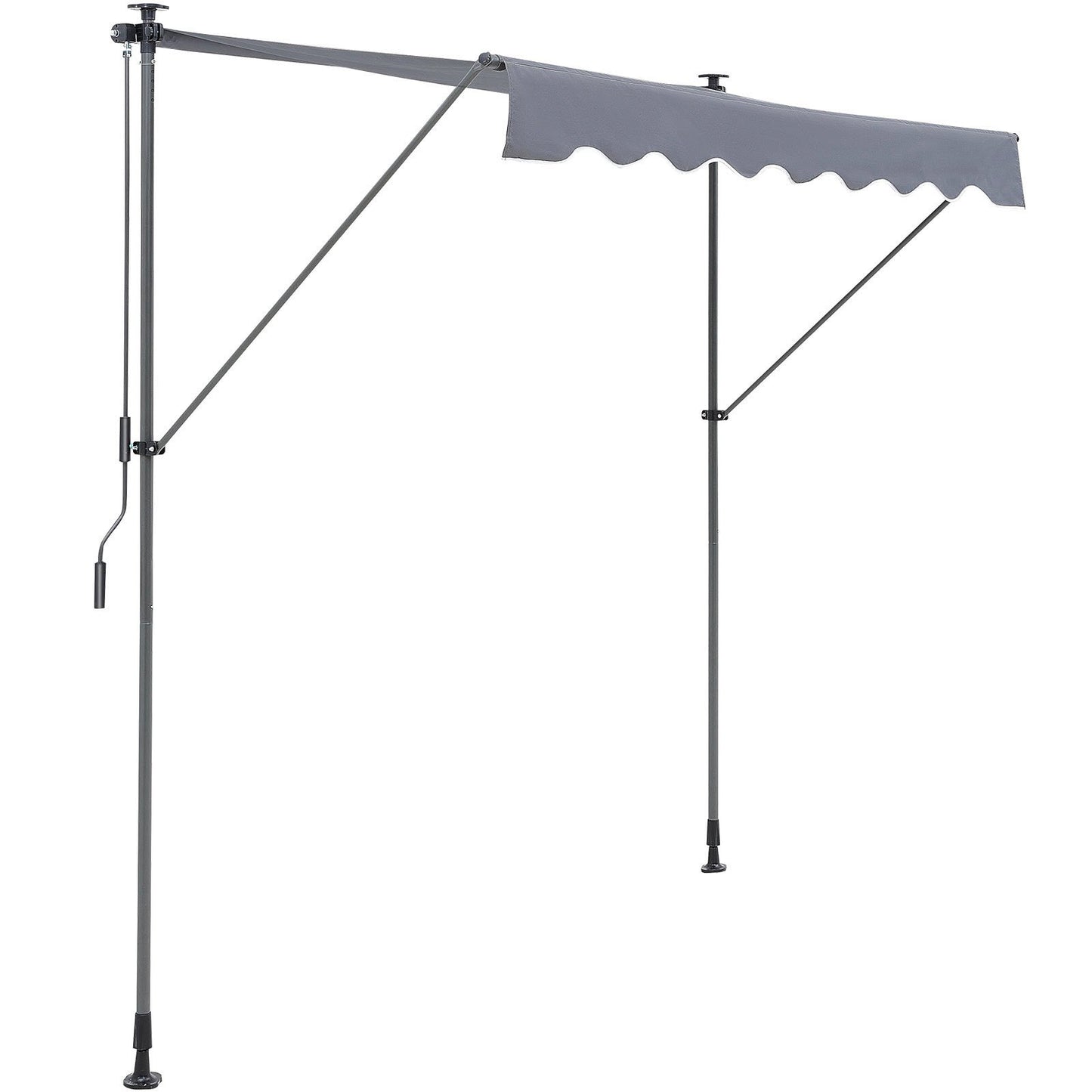 VEVOR Manual Retractable Awning, 78" Outdoor Retractable Patio Awning Sunshade Shelter, Adjustable Door,-$65