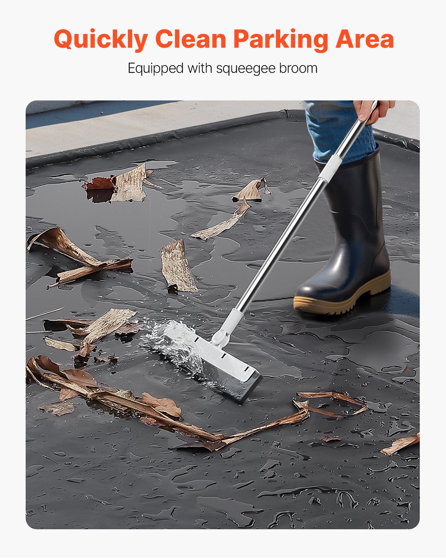 VEVOR Containment Mat, 7 ft 9 in x 16 ft, Non-Slip PVC Garage Floor Mat w/a Cleaning Squeegee,-$60