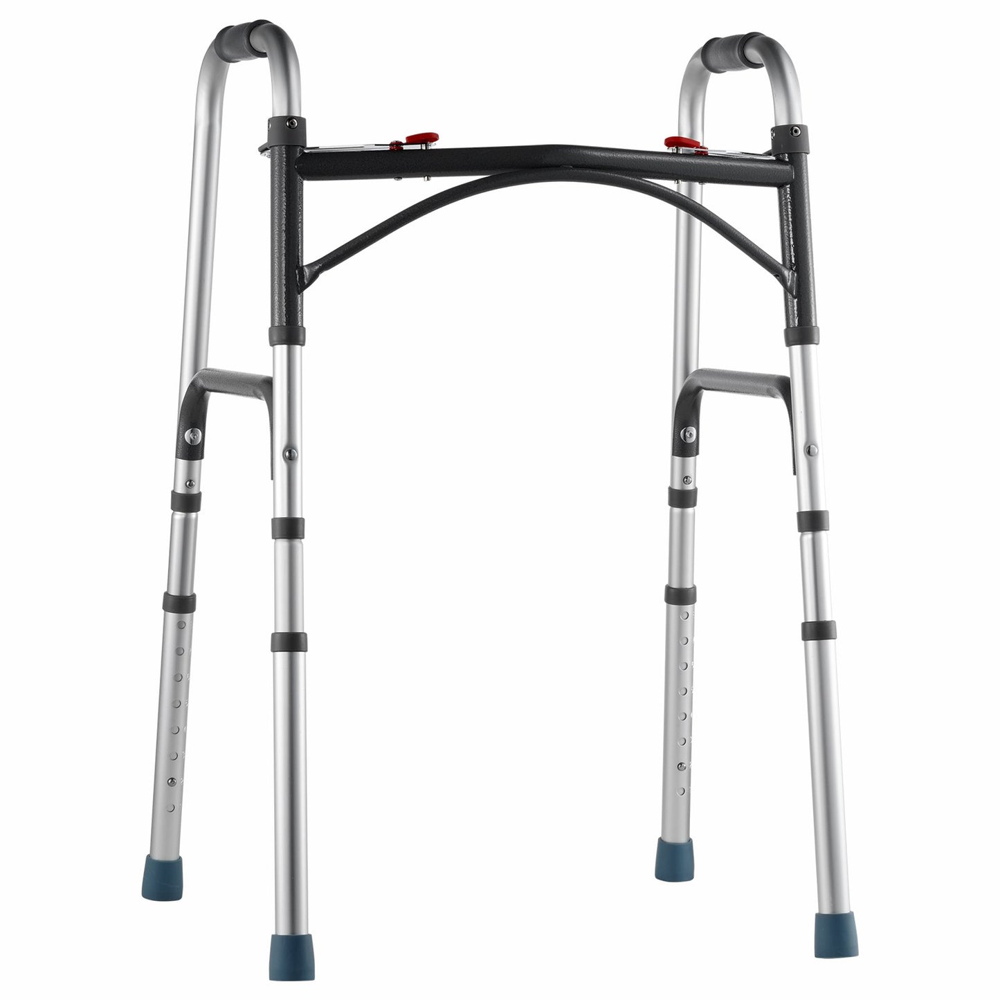 VEVOR Folding Walker, 2-Button Folding Walkers with 8-Level Adj Height and Durable Handles,-$35