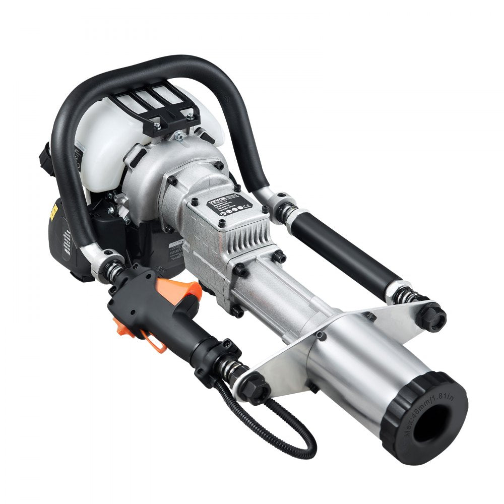 VEVOR 37.77cc Gas-Powered T Post Driver, 4-Stroke Engine Gasoline Fence Piling Pounder, with 3 Post Driving Head
