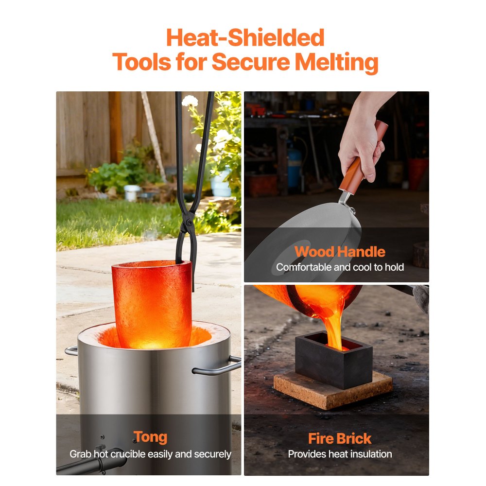 VEVOR Propane Melting Furnace Kit, 8KG/18lbs Gas Metal Melting Furnace Kit, Foundry Home Kiln,-$100