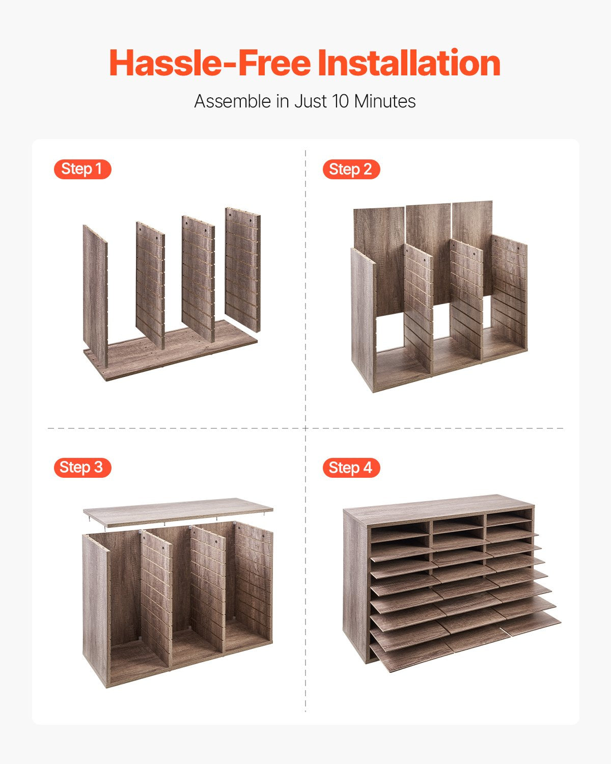VEVOR Literature Organizer, 27 Compartments Office Mailbox with Removable Shelves,-$65