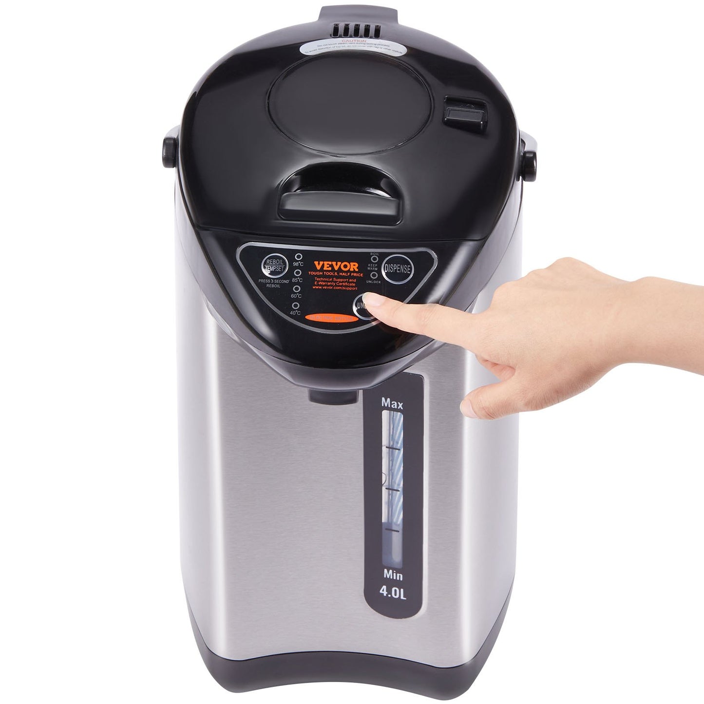 VEVOR Hot Water Dispenser, Adjustable 4 Temperatures Water Boiler and Warmer, 304 Stainless Steel,-$50