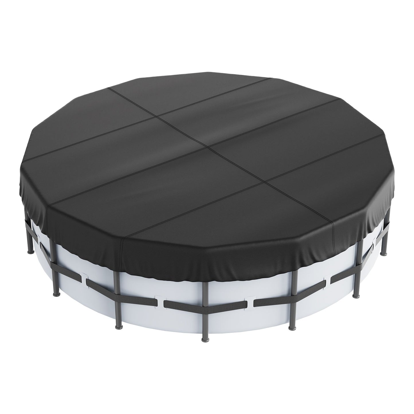 VEVOR 15 Ft Round Pool Cover, Solar Covers for Above Ground Pools, Safety Pool Cover with Drawstring Design,-$55