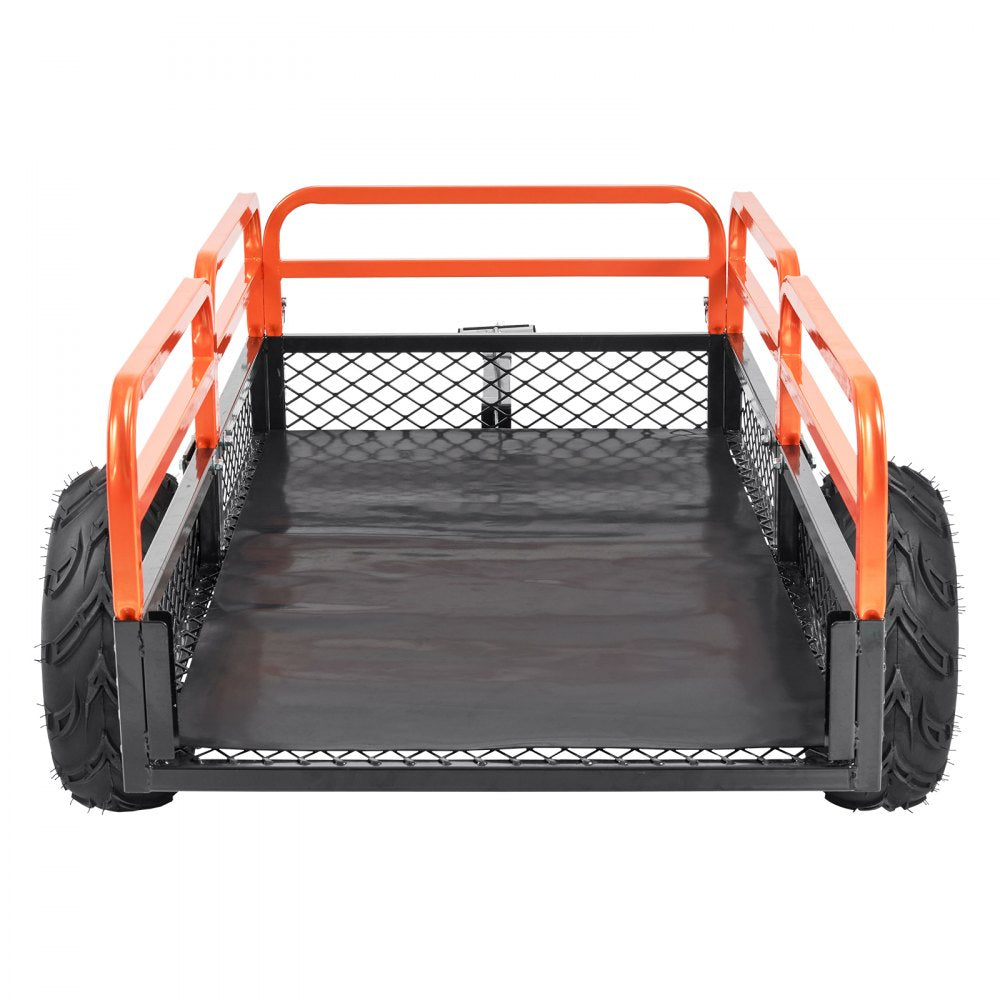 VEVOR Heavy Duty Steel ATV Dump Trailer, 1500-Pound Load Capacity 15 Cubic Feet, with Removable Sides and 2 Tires