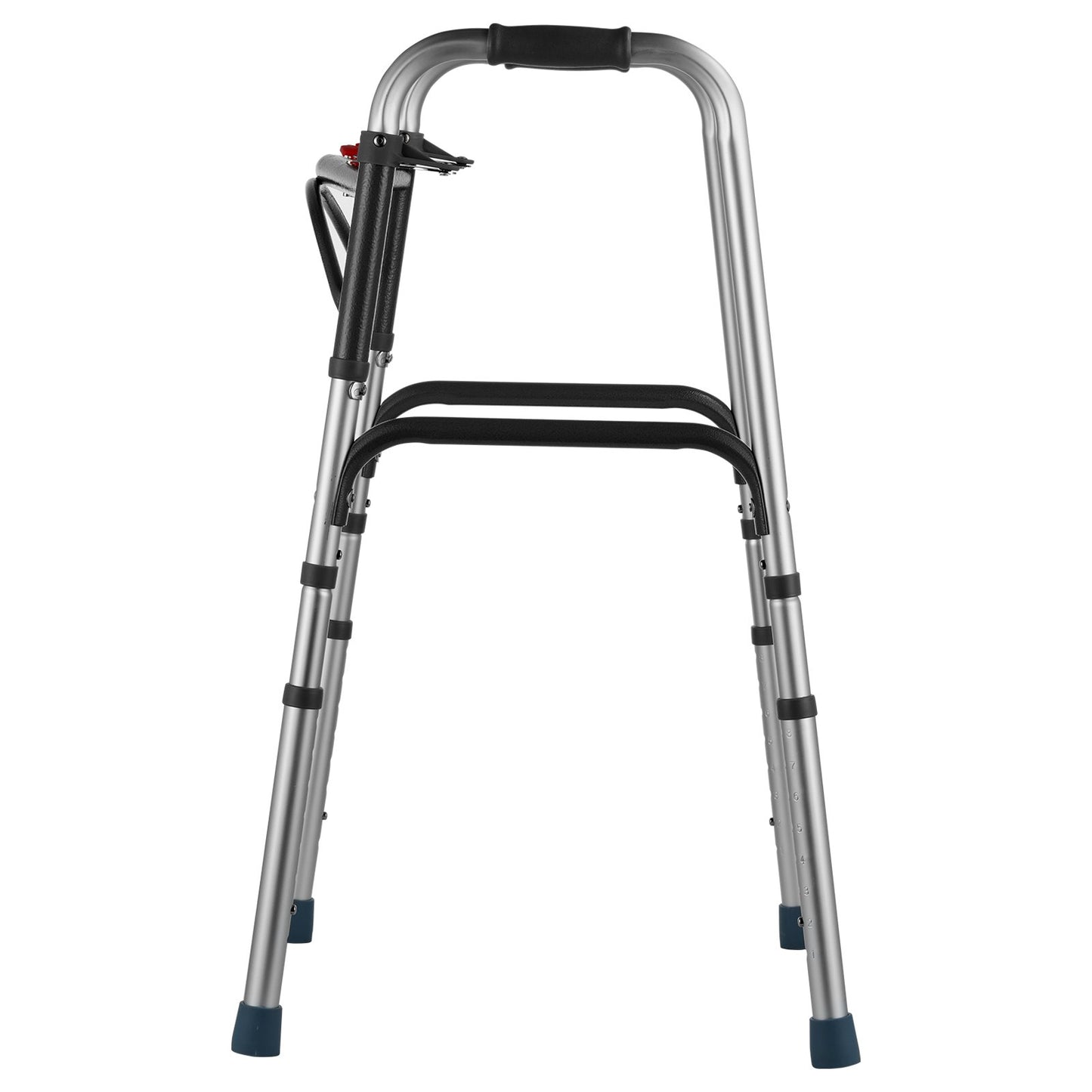 VEVOR Folding Walker, 2-Button Folding Walkers with 8-Level Adj Height and Durable Handles,-$35
