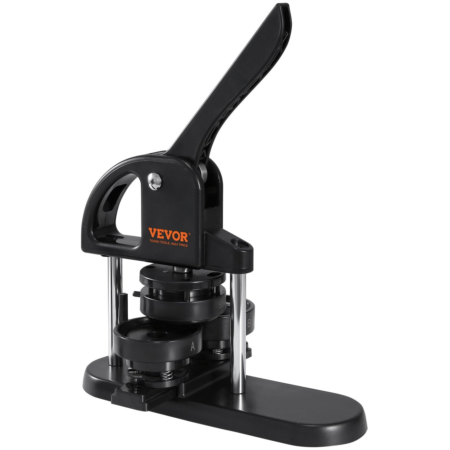 VEVOR Button Maker Machine, 1/1.25/2.28 inch,3-in-1 Pin Maker, Installation-Free Badge W/ 300pcs Button Parts