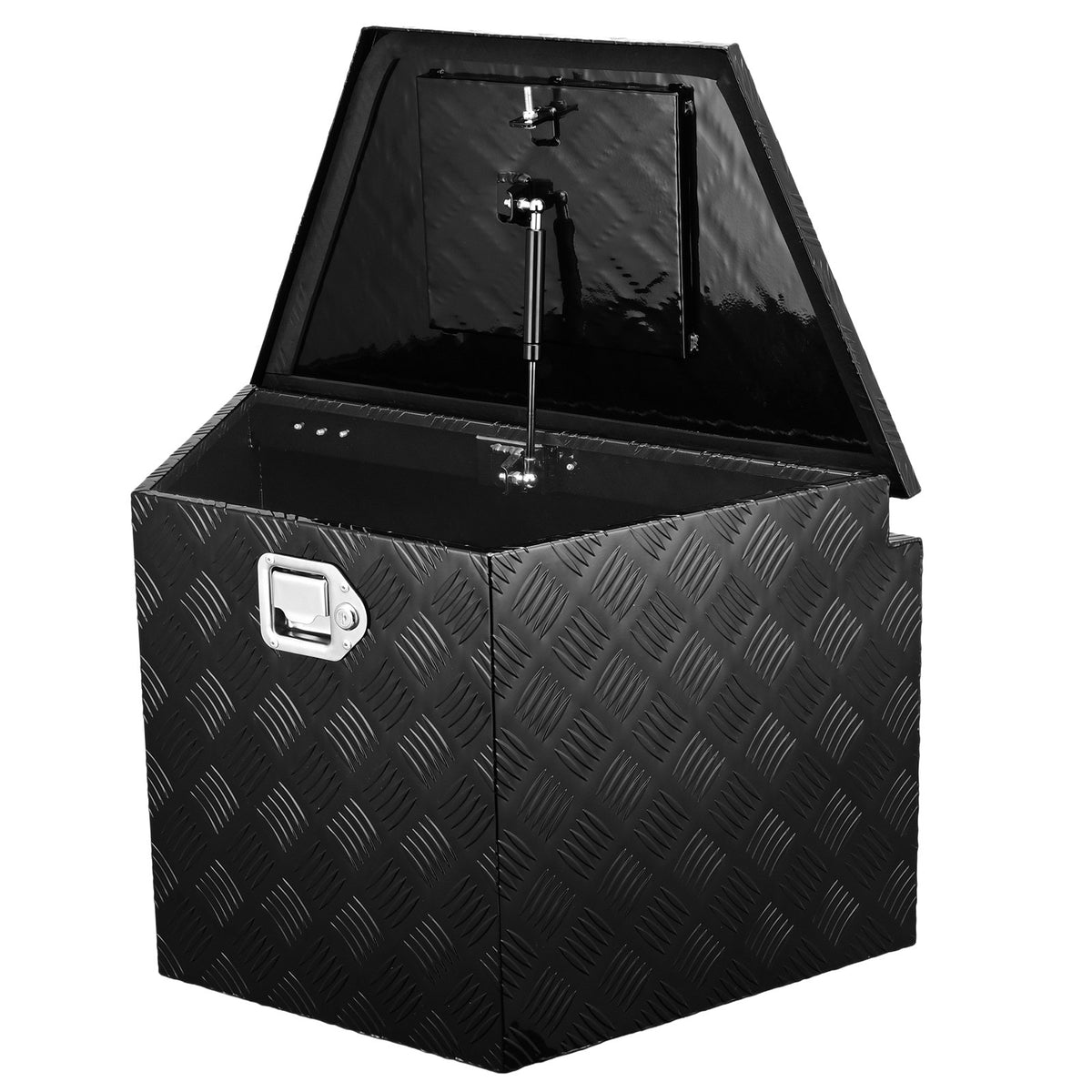 VEVOR Trailer Tongue Box,Aluminum Alloy Diamond Plate Tongue Box Tool Chest,Heavy Duty with Lock & Keys,Utility Trailer Tongue Box for Pickup Truck,RV,Trailer