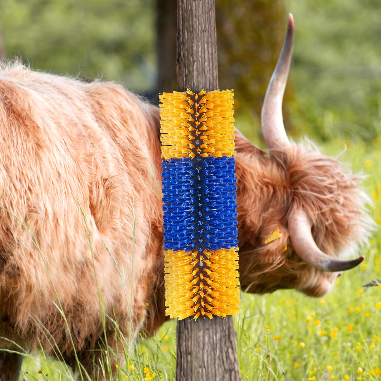 VEVOR Livestock Scratching Brush, Horse Brush with 2 Screws, 20 x 7.5 in Cow Scratcher, for Back Itch Relief,-$20