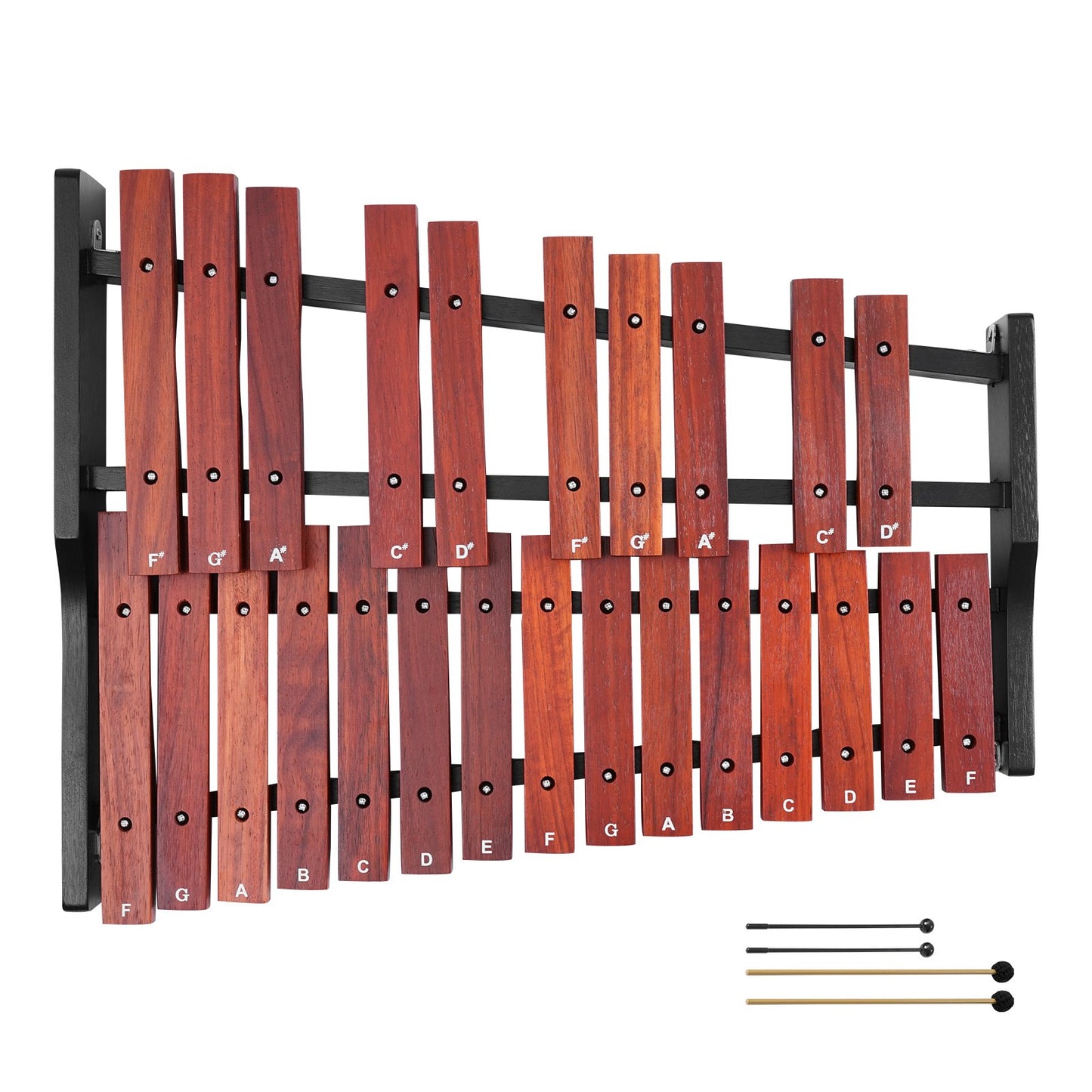 VEVOR Glockenspiel Xylophone, 25 Notes, Wooden Professional Xylophone Percussion Instrument,-$60