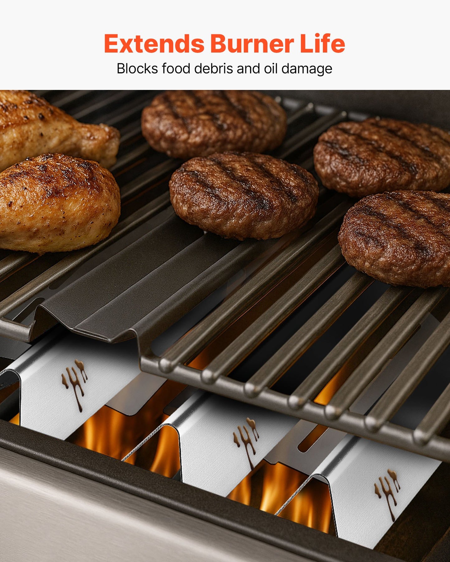 VEVOR Flavorizer Bars and Heat Deflectors, 17 inch Grill Replacement Part, for Weber Genesis 300,-$25