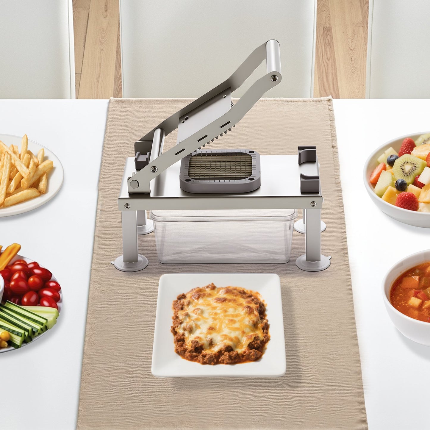 VEVOR Vegetable Chopper Mandoline Slicer, All-in-1 Food Veggie Cutter with 8 Stainless Steel Blades,-$40