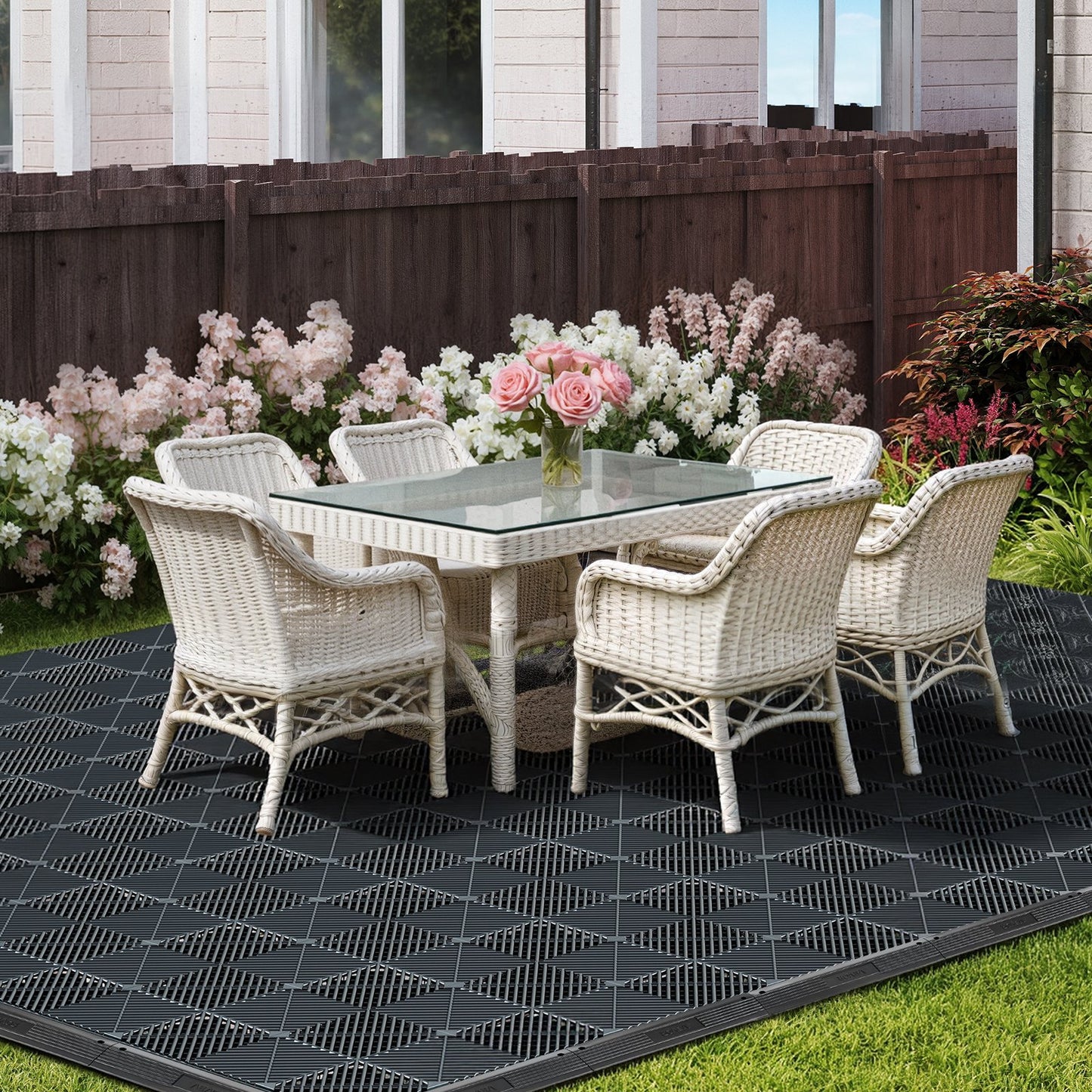 VEVOR Transition Edge Kit, 11-Piece, Durable PP Interlocking Modular Garage Floor Edging,-$15