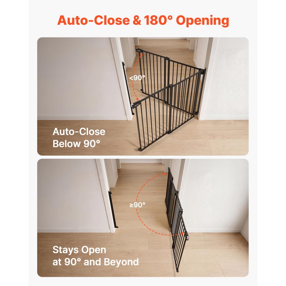 VEVOR Gate for Stairs, 31-48 in Adjustable Width, 30 in High Dog Gate, No Bottom Bar,-$55