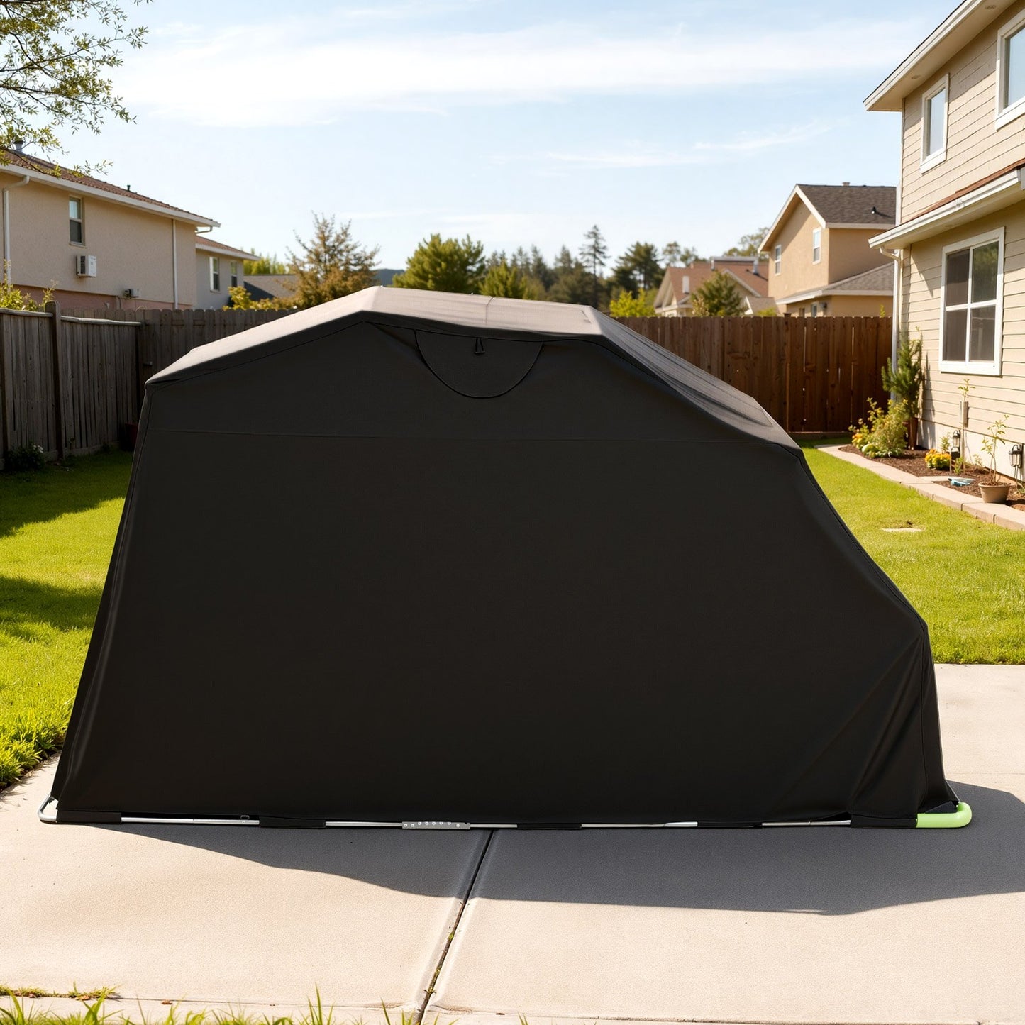 VEVOR Motorcycle Storage Shelter with Security Lock, 600D Oxford Flip-Up Garage Tent,-$105