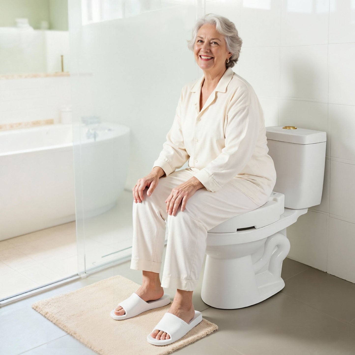 VEVOR Raised Toilet Seat, 300 lbs Load Capacity, 3.5-Inch Lift Height, Commode Elevated Toilet Seat,-$30