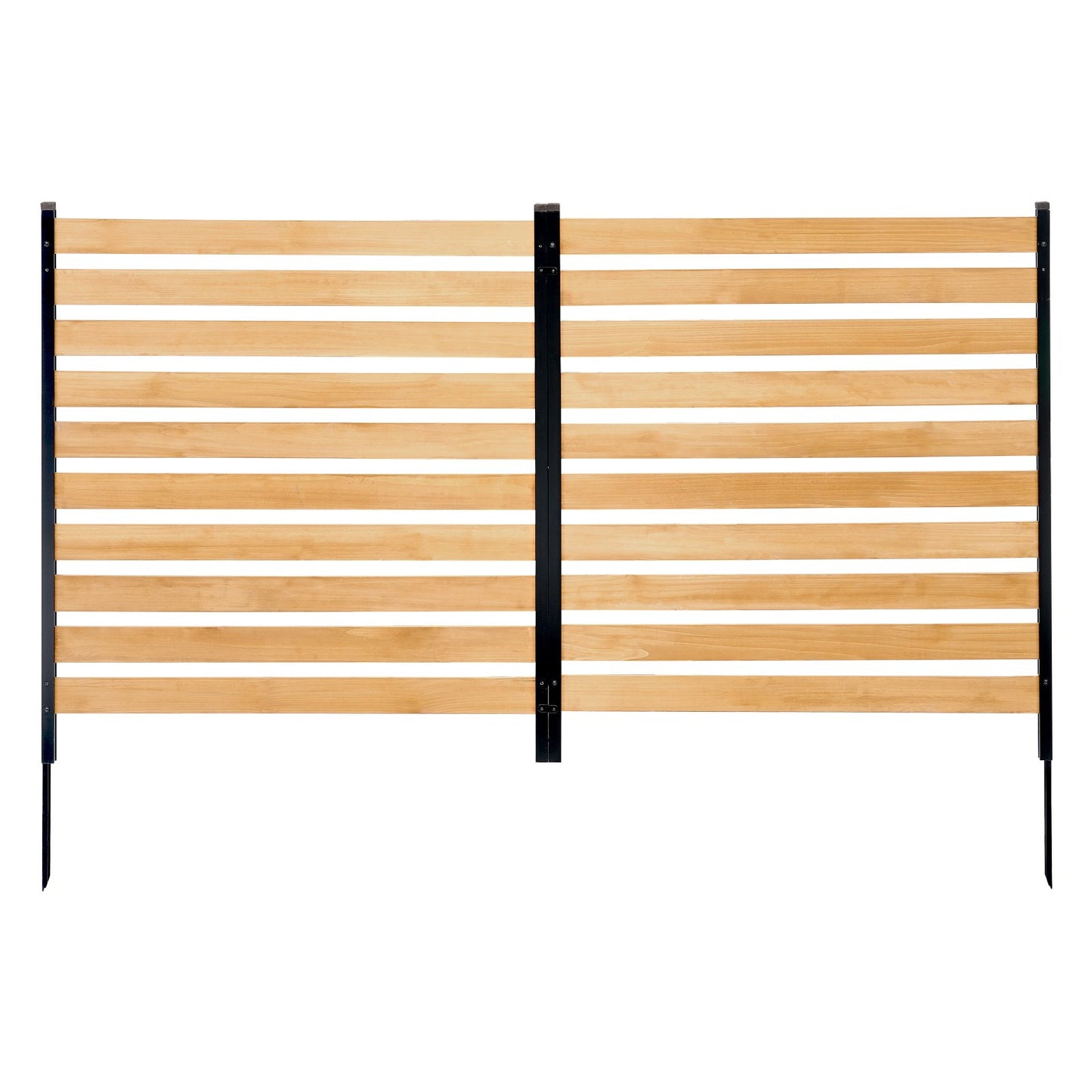 VEVOR Wood Privacy Fence, 38" W x 42" L, 2-Panel Slatted Air Conditioner Fence Screen,-$60
