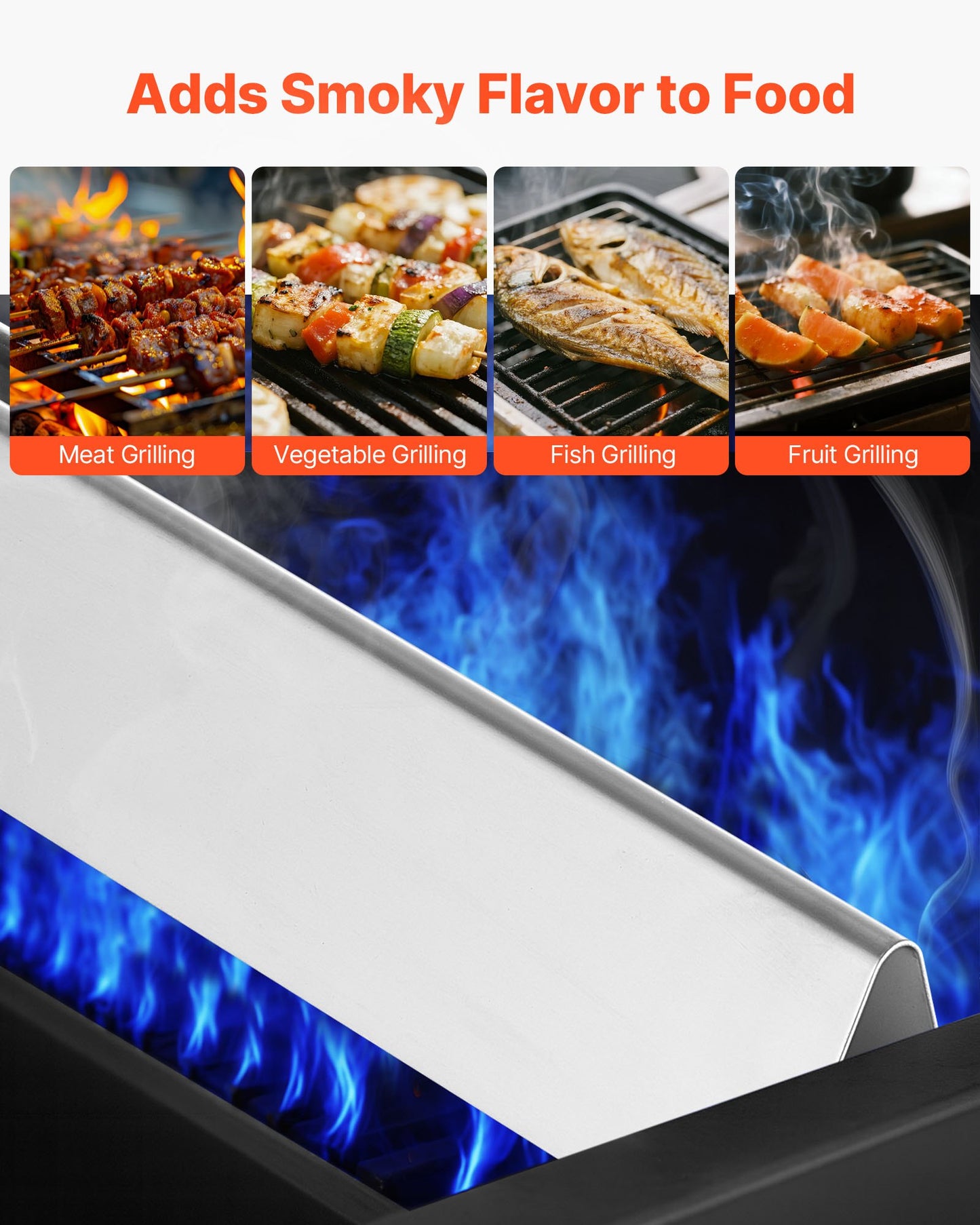 VEVOR Flavorizer Bars and Heat Deflectors, 17 inch Grill Replacement Part, for Weber Genesis 300,-$25