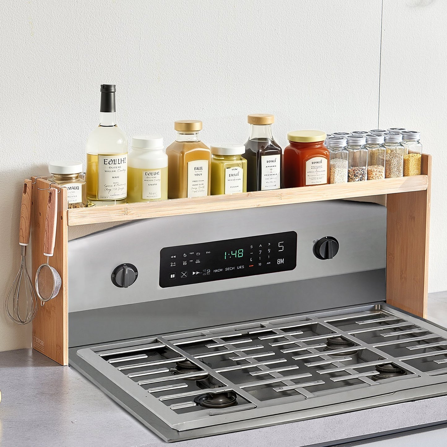 VEVOR Over the Stove Shelf, Over Stove Spice Shelf for Kitchen Stove Top, Seasoning Shelves,-$20