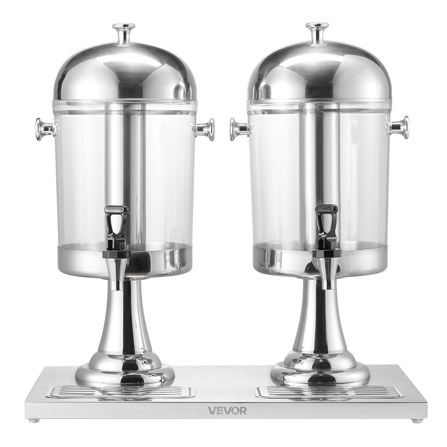 VEVOR Beverage Dispenser, 2.1 Gallon x 2 Drink Dispenser for Parties, Stainless Steel + Dispensers,-$75