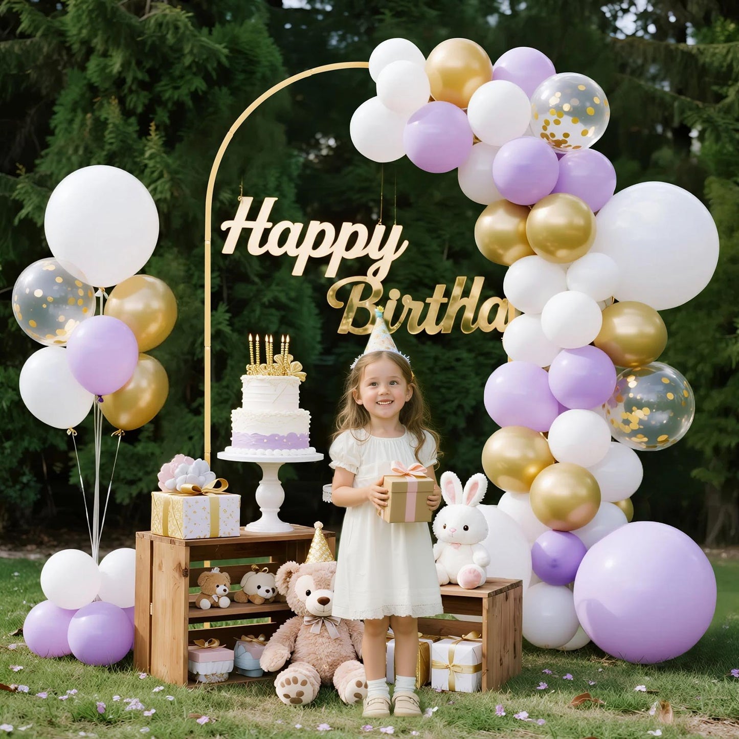 VEVOR Arch Backdrop Stand, 7.2 x 4 ft, Stable Structure, Easy Assembly, 1 Set Gold Metal,-$20
