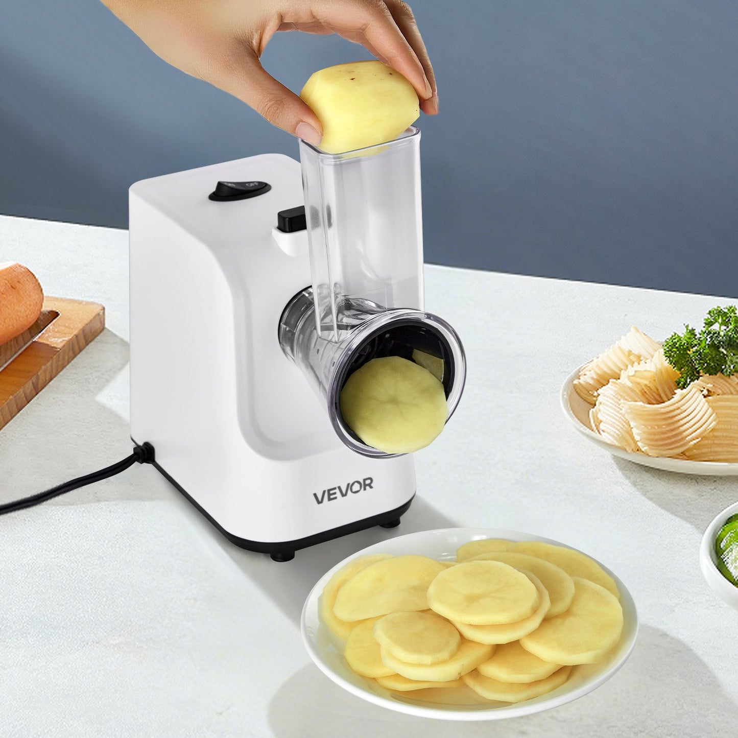 VEVOR Electric Cheese Grater Salad Maker, 200W Salad Shooter, Electric Vegetable Slicer Shredder,-$45
