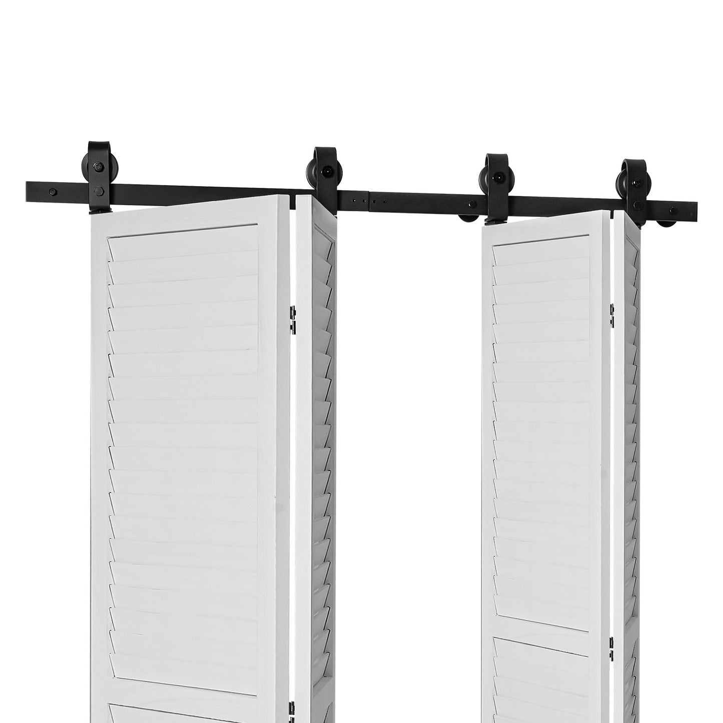 VEVOR Bi-Folding Sliding Barn Door Hardware Track Kit, 52" Top Mount Track Kit, Slide Smoothly,-$75