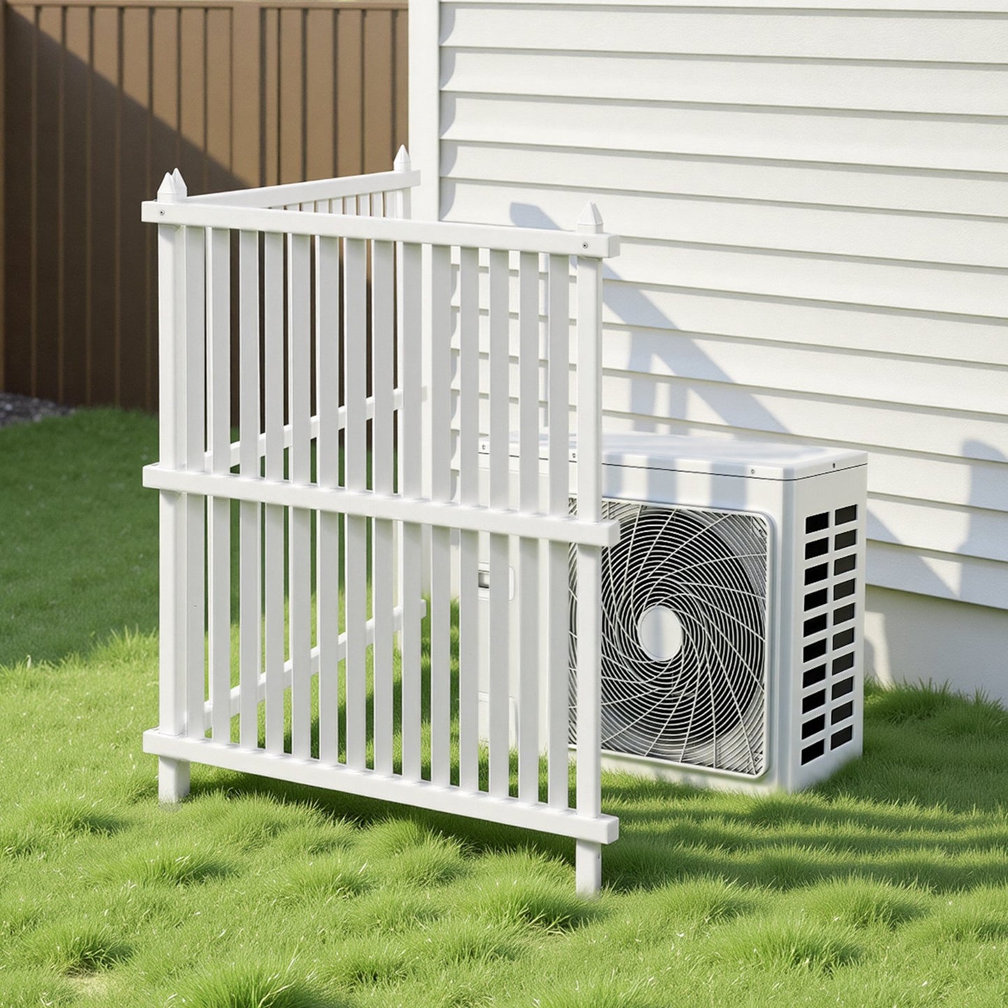 VEVOR 2 Panels Vinyl Privacy Screen, 36 x 45 in Outdoor Fence Enclosure with Galvanized Stakes,-$55