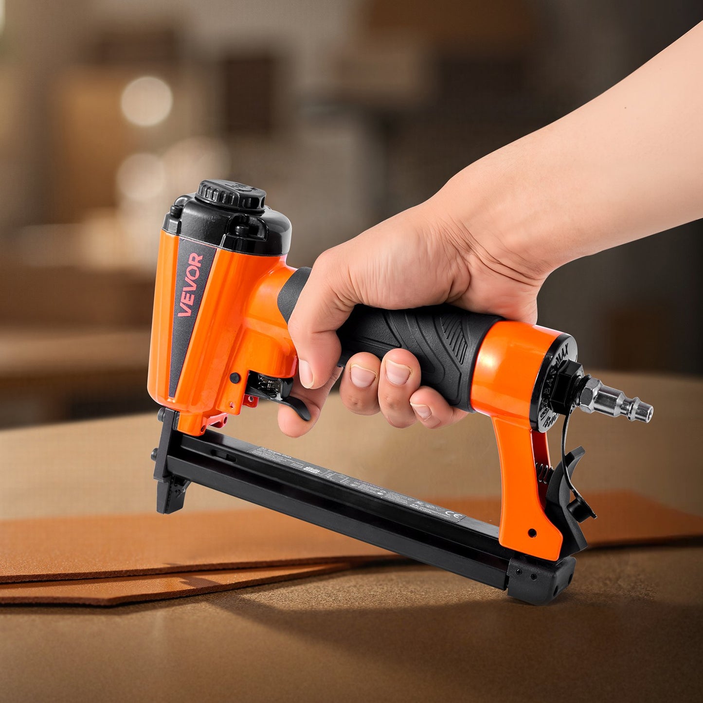 VEVOR Pneumatic Staple Gun, 21 Gauge Pneumatic Upholstery Stapler for 80 Series 1/2-inch,-$20