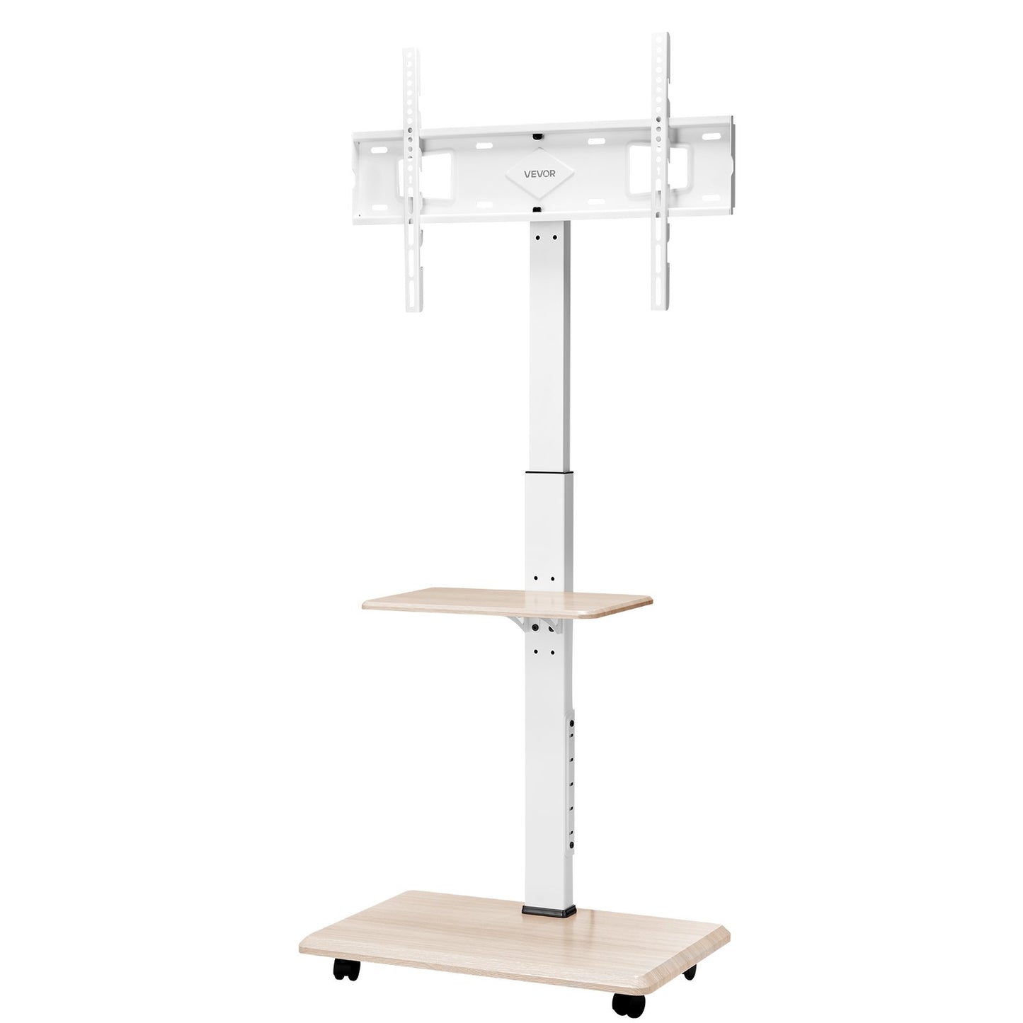 VEVOR Rolling TV Stand, Mobile TV Cart for 32-70 Inch Screens, 25° Left-Right Rotation,-$65